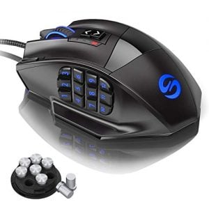 UtechSmart Venus Gaming Mouse RGB Wired, 16400 DPI High Precision Laser Programmable MMO Computer Gaming Mice [IGN's Recommendation]
