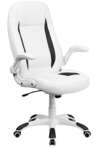Flash Furniture White Leather Executive Office Chair