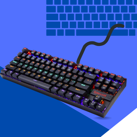 Redragon K552 LED RGB Black Mechanical Keyboard for Gaming